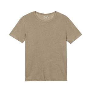 Alex Crane Sun Tee Tan Tank Linen Knit Short Sleeve Knit S